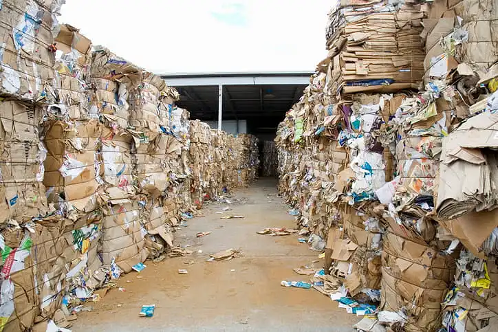 Cardboard bales image