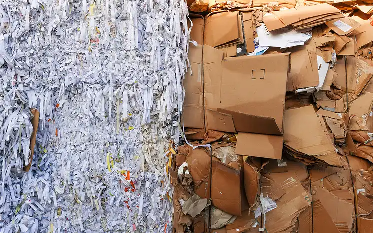 Cardboard paper recycling